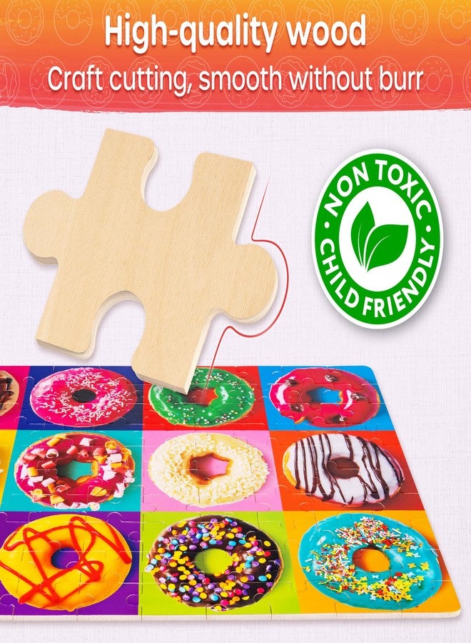 SYNARRY 100 Piece Puzzles for Kids Ages 4-6 6-8, Wooden 100 Piece Puzzle, 4 5 6 7 8 Year Old Puzzles for Kids Ages 4-8, Cat Dog Flower Donut Jigsaw Puzzle for 3+ Years Old Boys Girls - Image 4
